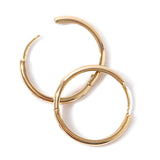 Real Gold Plated Chunky Plain Hoop Earring For Women By Accessorize London