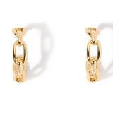 Real Gold Plated Chain Hoops Earring For Women By Accessorize London