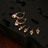 Real Gold Plated 3 Pack Stud And Hoop Earring For Women By Accessorize London