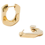 Real Gold Plated Z Limited Chunky Curb Chain Hoop Earrings For Women By Accessorize London