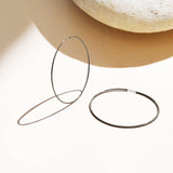 Real Gold Plated Z Pl Thin Extra Large Hoop Earring For Women By Accessorize London