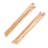 Real Gold Plated Z Limited Multi Stone Long Earrings For Women By Accessorize London