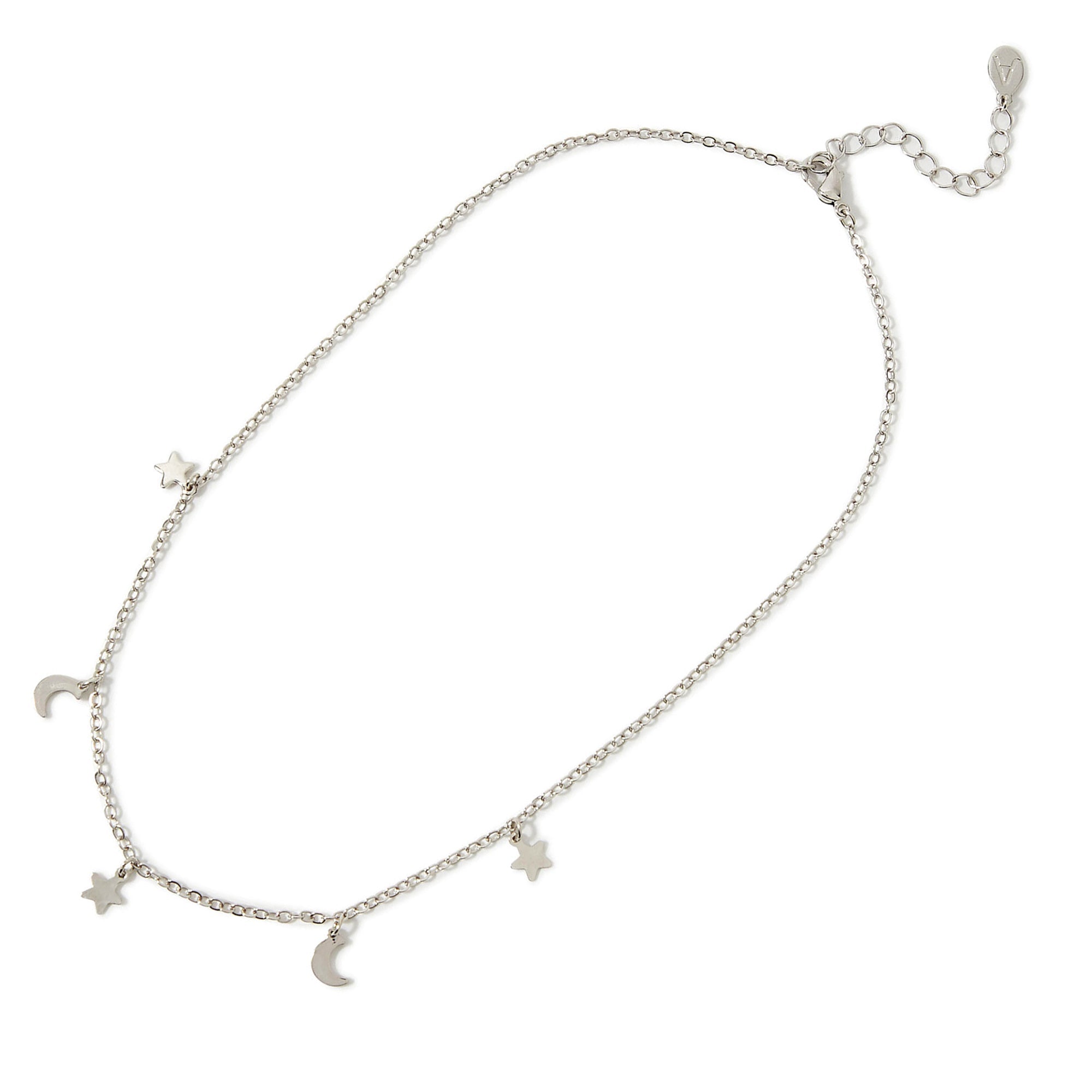 Dainty White Pearl Station Necklace - 14K White Gold and Pearls - Zoran  Designs