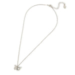 Accessorize London Women'S Silver Butterfly Pave Pendant Necklace