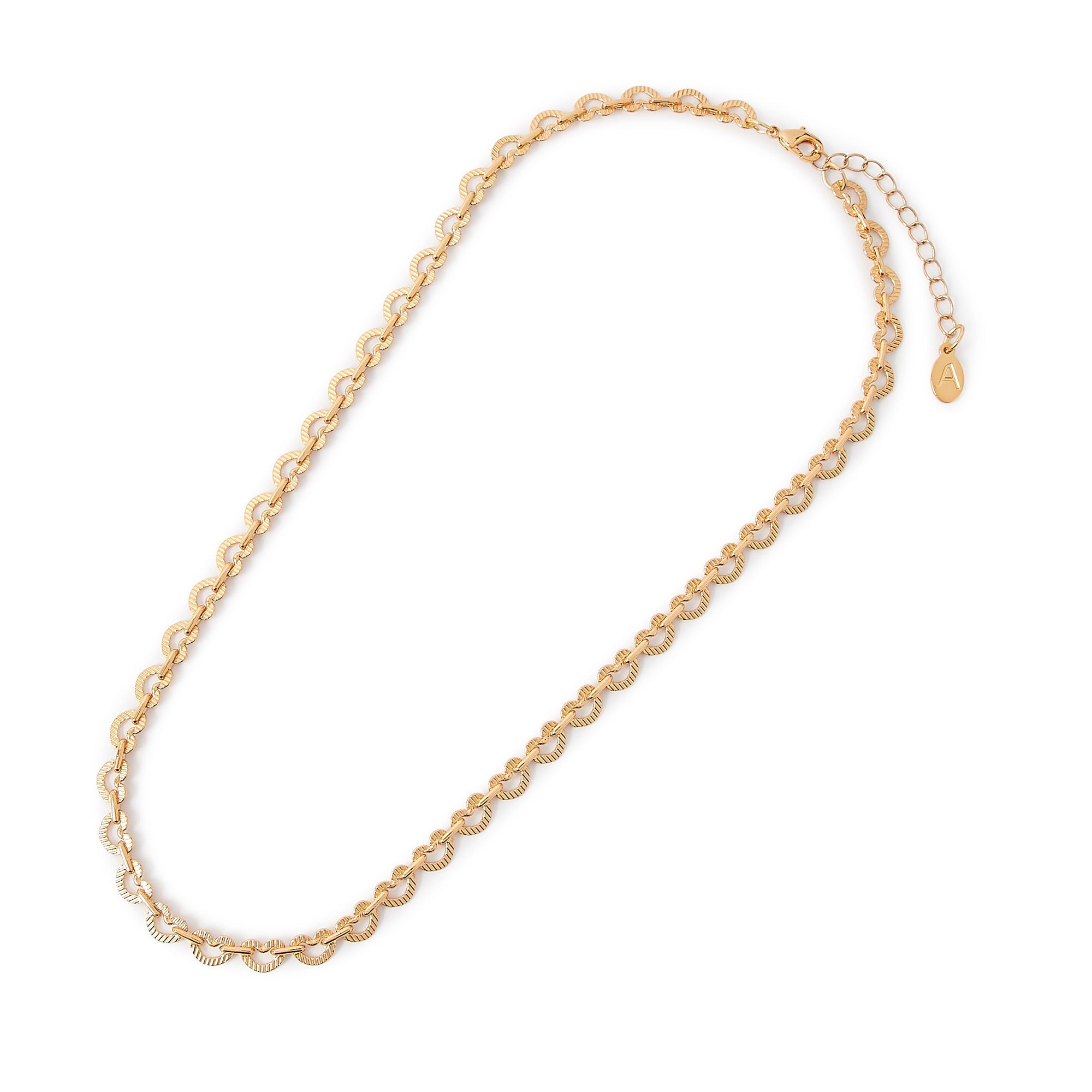 Accessorize London Women's Gold Super Classics Heart Link Collar Necklace