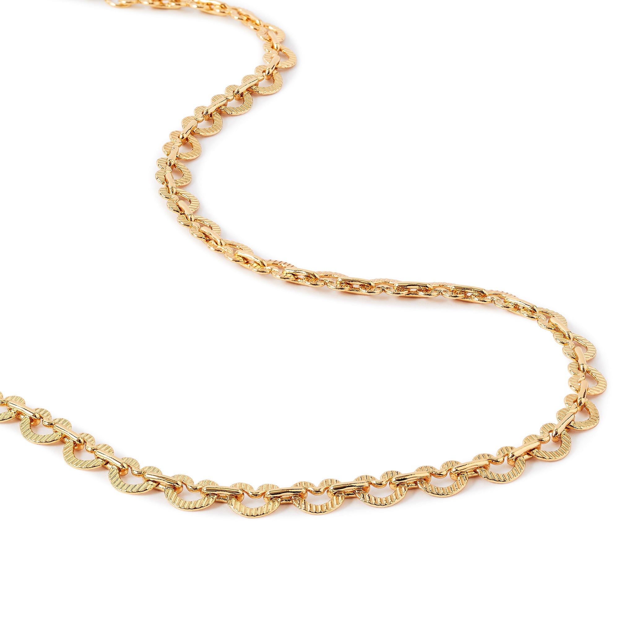 Accessorize London Women's Gold Super Classics Heart Link Collar Necklace