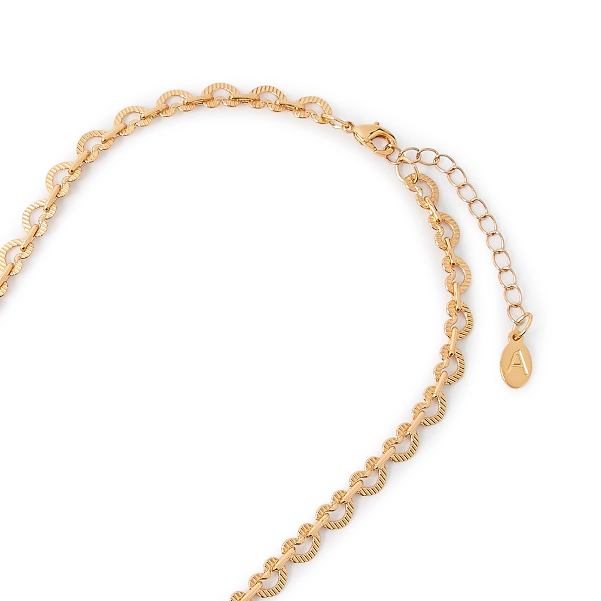 Accessorize London Women's Gold Super Classics Heart Link Collar Necklace