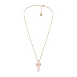 Accessorize London Women's Pink Celestial Stone Pendant Necklace