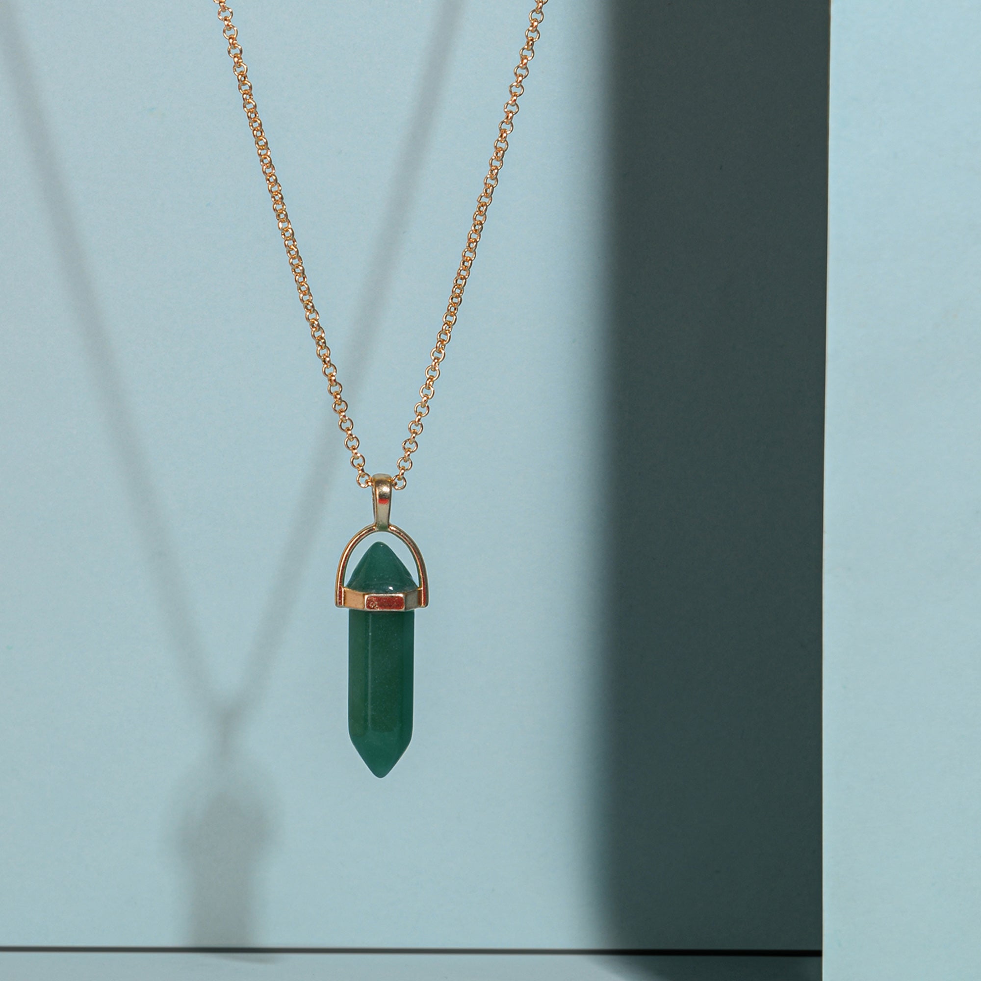 Accessorize London Women's Green Celestial Stone Pendant Necklace