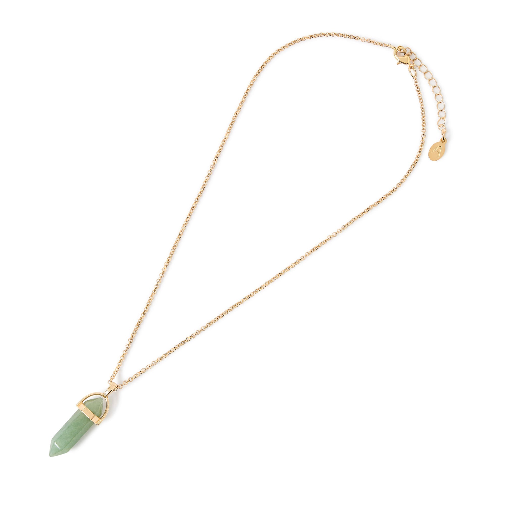 Accessorize London Women's Green Celestial Stone Pendant Necklace