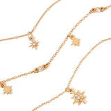 Accessorize London Women's Crystal Celestial Set of 3 Starry Necklaces