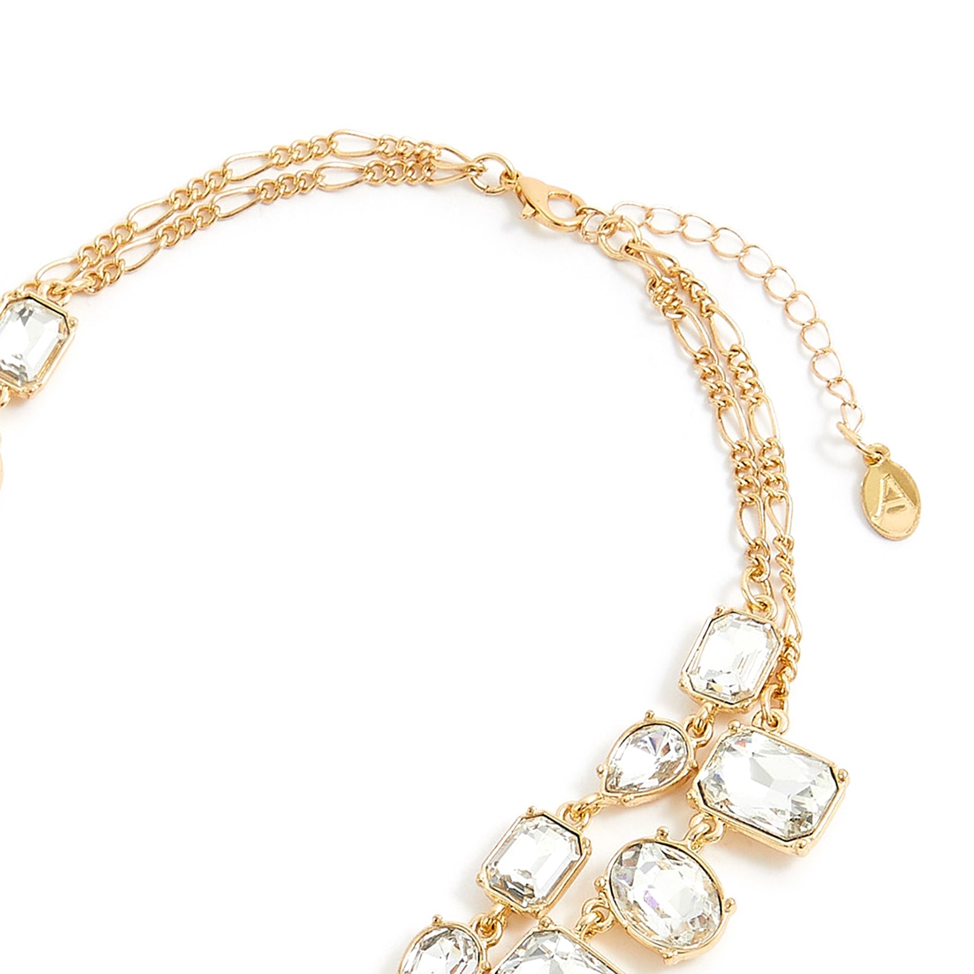 Accessorize London Women's Gold layered Crystal Statement Necklace