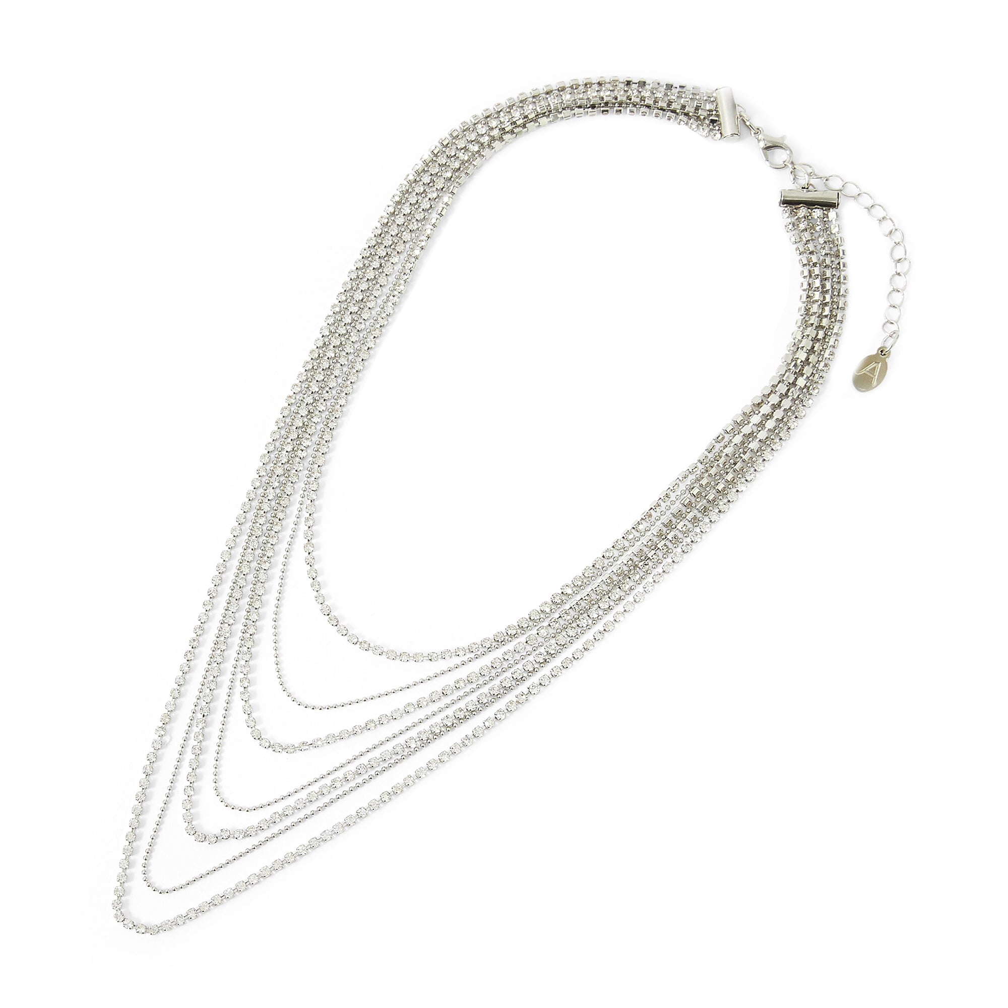 Accessorize London Women's Silver Layered Cupchain Necklace