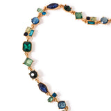 Accessorize London Women's Green Willow Eclectic Stones Collar Necklace