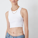 Accessorize London Women's Gold Single Crystal Drop Waist Chain