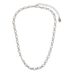 Accessorize London Women's Water Proof Silver Stainless Steel Fancy Chain Necklace