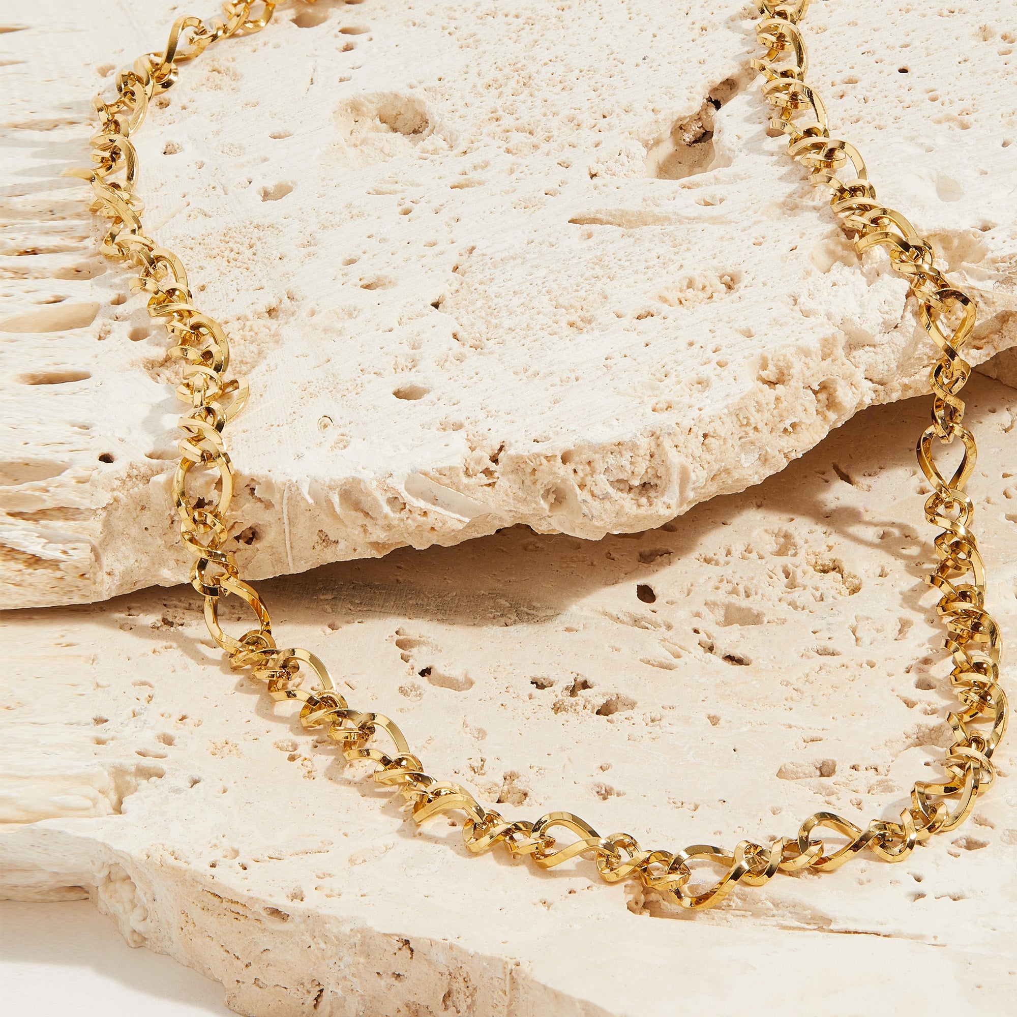 Accessorize London Women's Water Proof Gold Fancy Chain Necklace