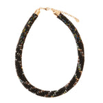 Accessorize London Women's Black Beaded Tube Collar Necklace