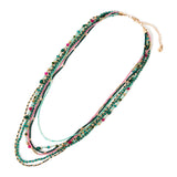 Accessorize London Women's Multi Willow Layered Beaded Round Necklace
