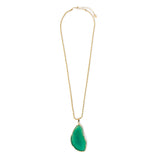 Accessorize London Women's Green Celestial Stone Slice Statement Pendant