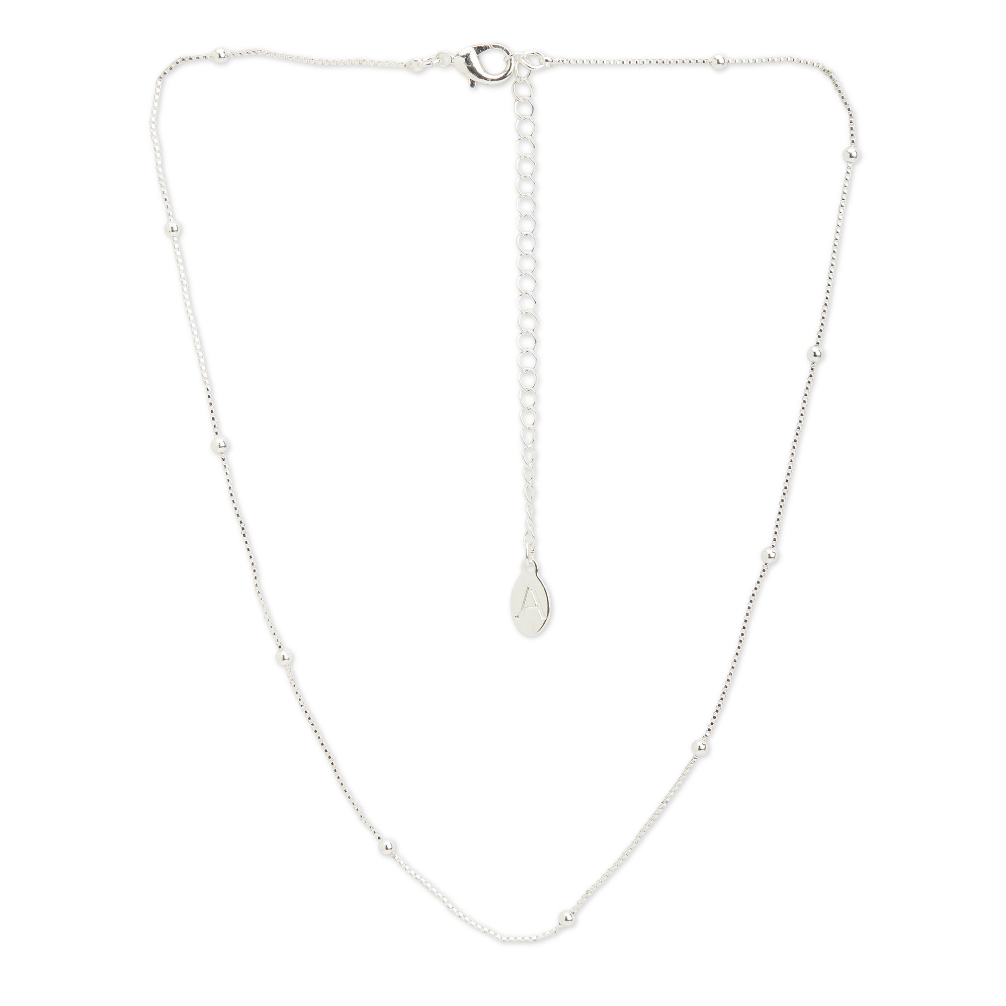 Accessorize London Women's Silver Beaded Chain Necklace