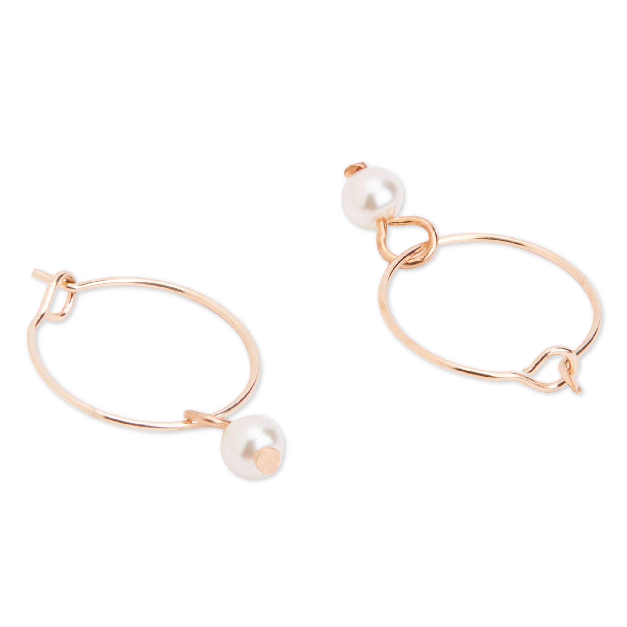 Accessorize London Women's Rose Gold Set of 3 Simple Hoop Earring