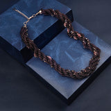 Accessorize London Women's Purple Amber Beaded Twisted Collar Necklace