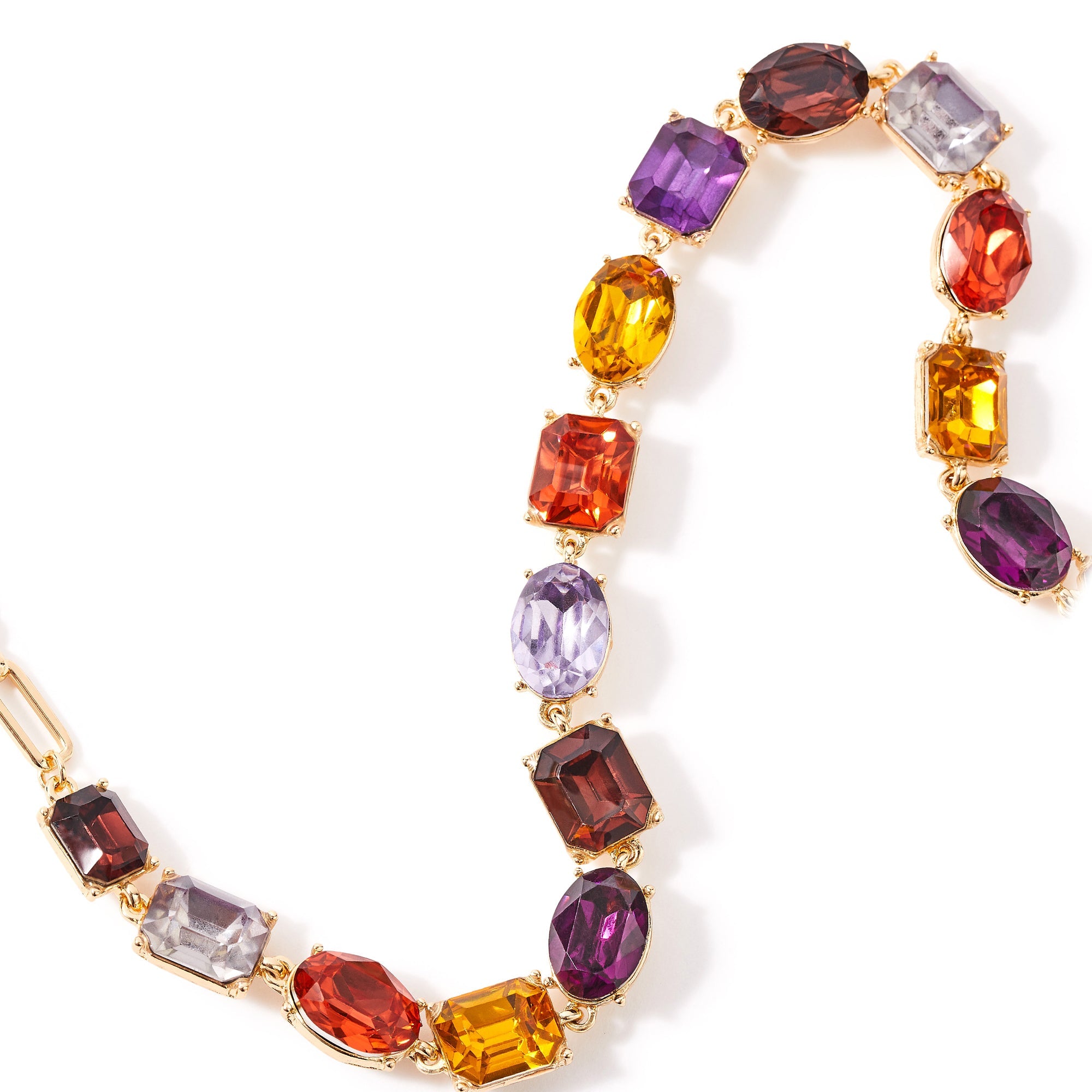 Amber Eclectic Stones Statement Necklace