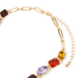 Amber Eclectic Stones Statement Necklace