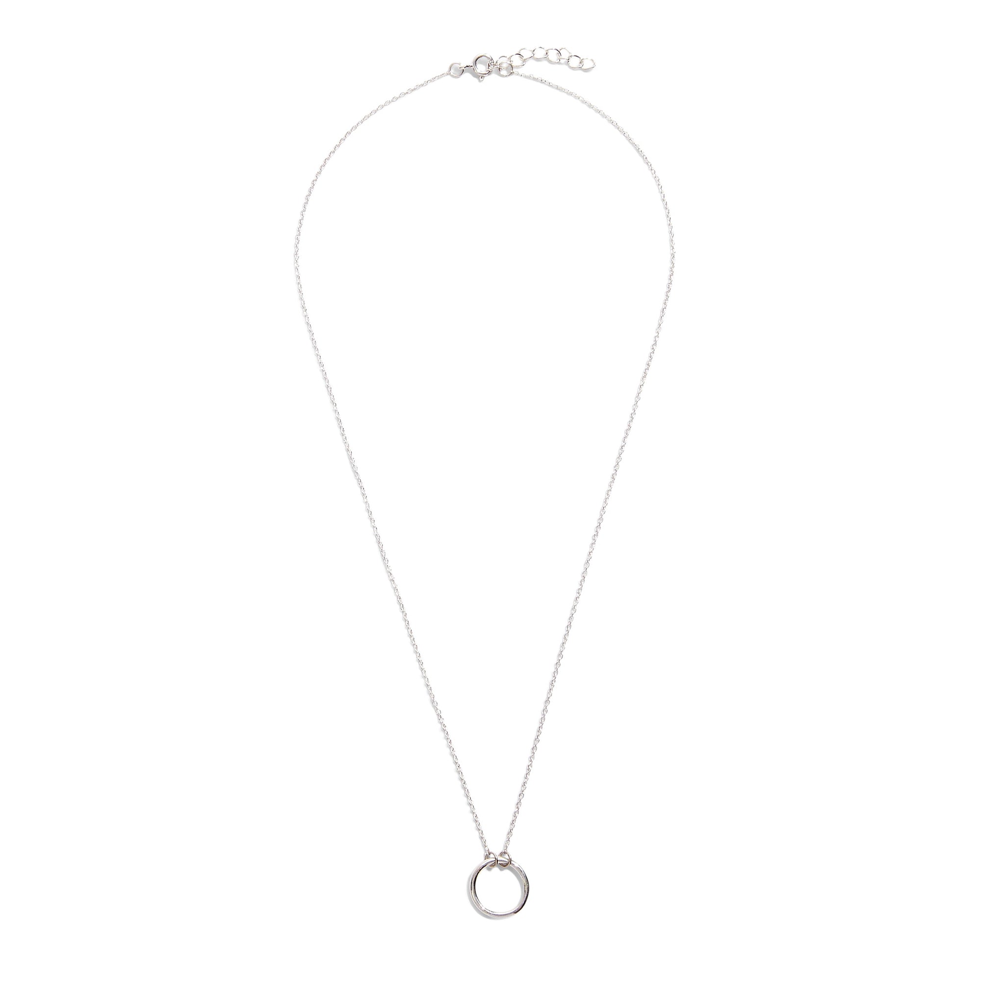 925 Pure Sterling Silver Perfect Circle Necklace For Women