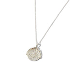 925 Pure Sterling Silver Disc Pendant Necklace For Women