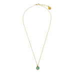 Real Gold Plated Z Healing Stone Amazonite Pendant Necklace For Women By Accessorize London
