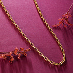 Real Gold Plated Z Chunky Paperclip Chain Necklace For Women By Accessorize London