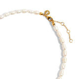 Real Gold Plated Z Pearl And Rose Quartz Bead Necklace For Women By Accessorize London