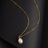 Real Gold Plated Irregular Pearl Necklace For Women By Accessorize London