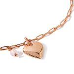 Real Gold Plated Rose Quartz Heart Necklace Pendant For Women By Accessorize London