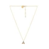 Real Gold Plated "A" Rainbow Initial Pendant For Women By Accessorize London