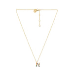 Real Gold Plated "N" Rainbow Initial Pendant For Women By Accessorize London