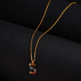 Real Gold Plated "S" Rainbow Initial Pendant For Women By Accessorize London