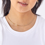 Real Gold Plated Z Pearl And Sparkle Tennis Necklace For Women By Accessorize London