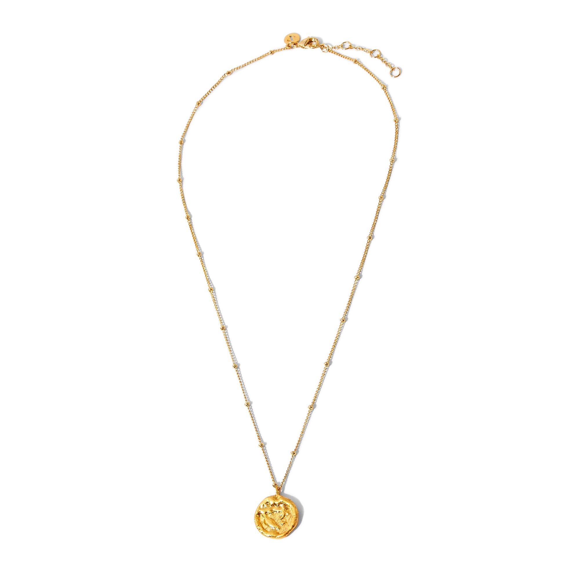 Real Gold Plated Z Molten Coin Pendant Necklace For Women By Accessorize London