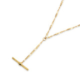 Real Gold Plated Z Heirloom T-bar Chain Necklace For Women By Accessorize London