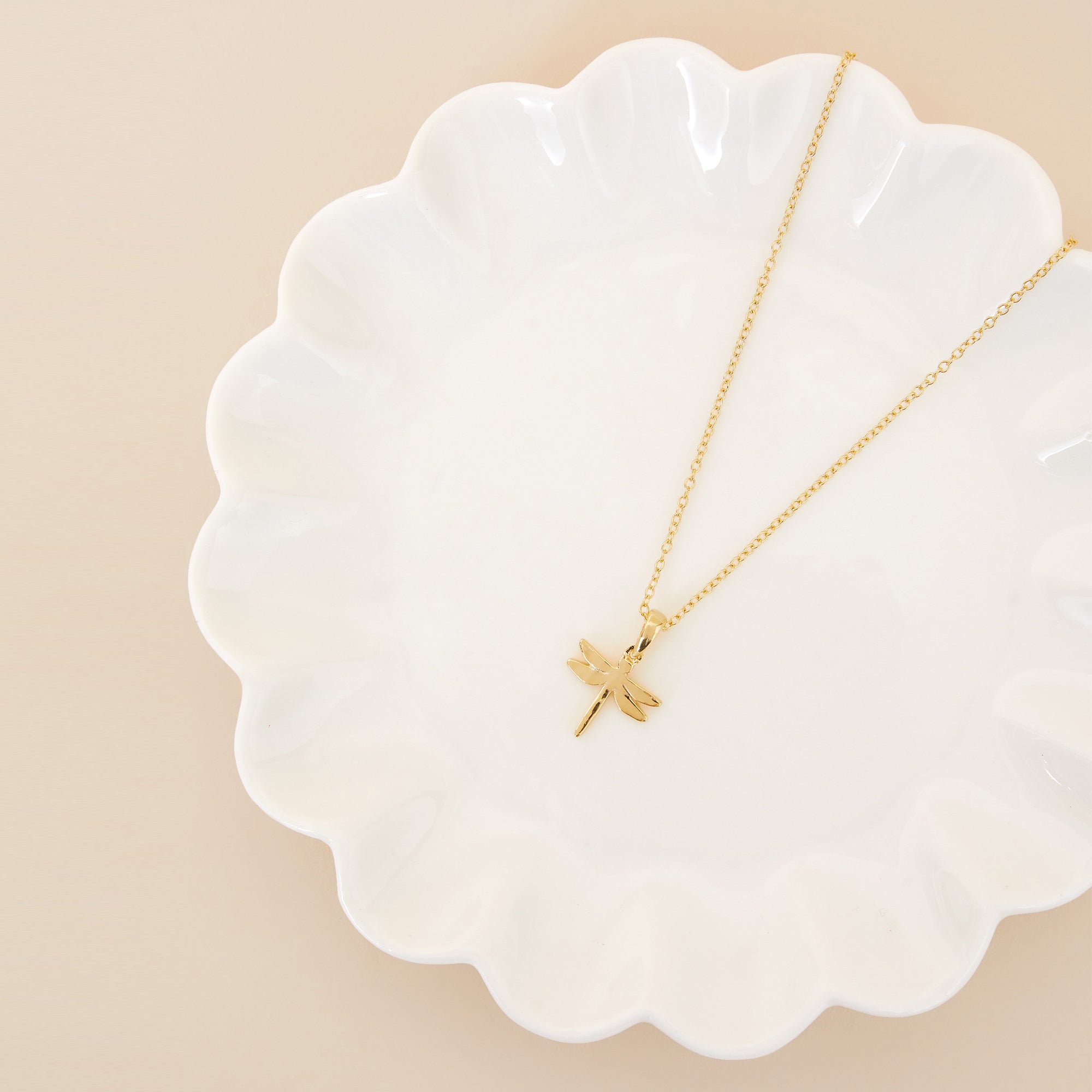 Real Gold Plated Z Dragonfly Necklace For Women By Accessorize London