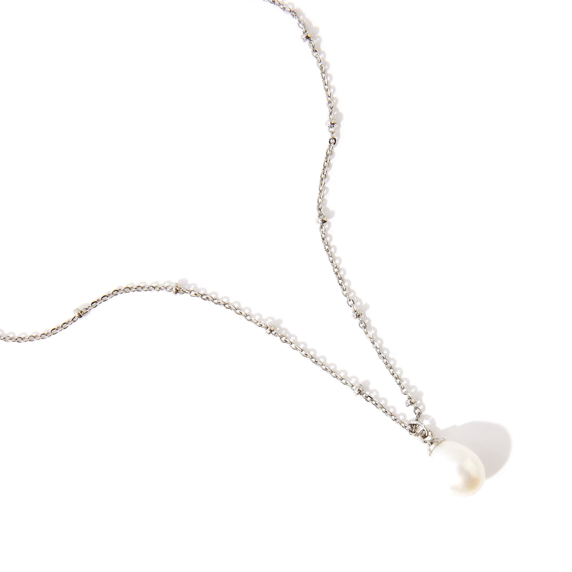 Real Gold Plated Z Irregular Long Pearl Necklace For Women By Accessorize London