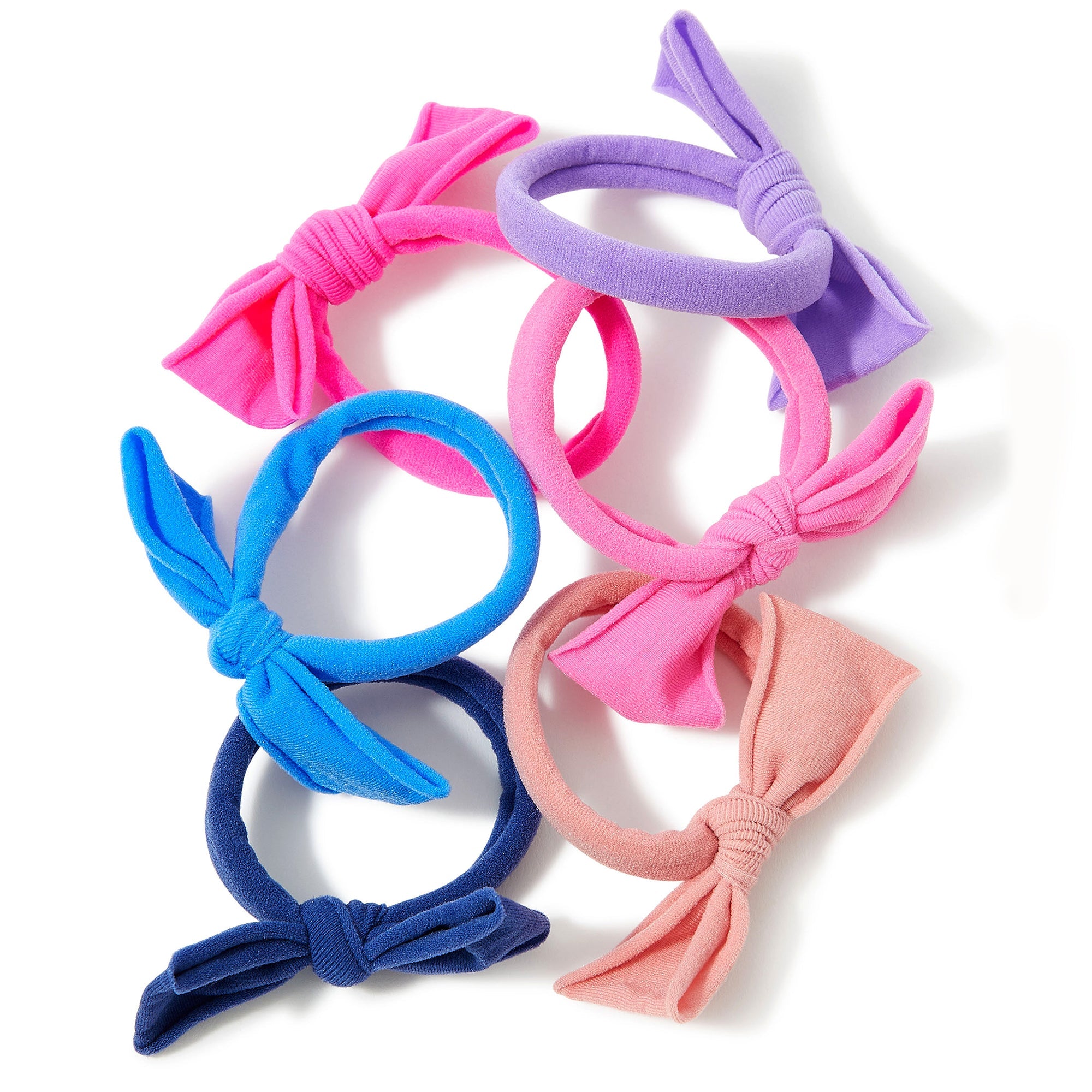 Accessorize London Girl's Mini Tie Hair Pony Pack OF 6