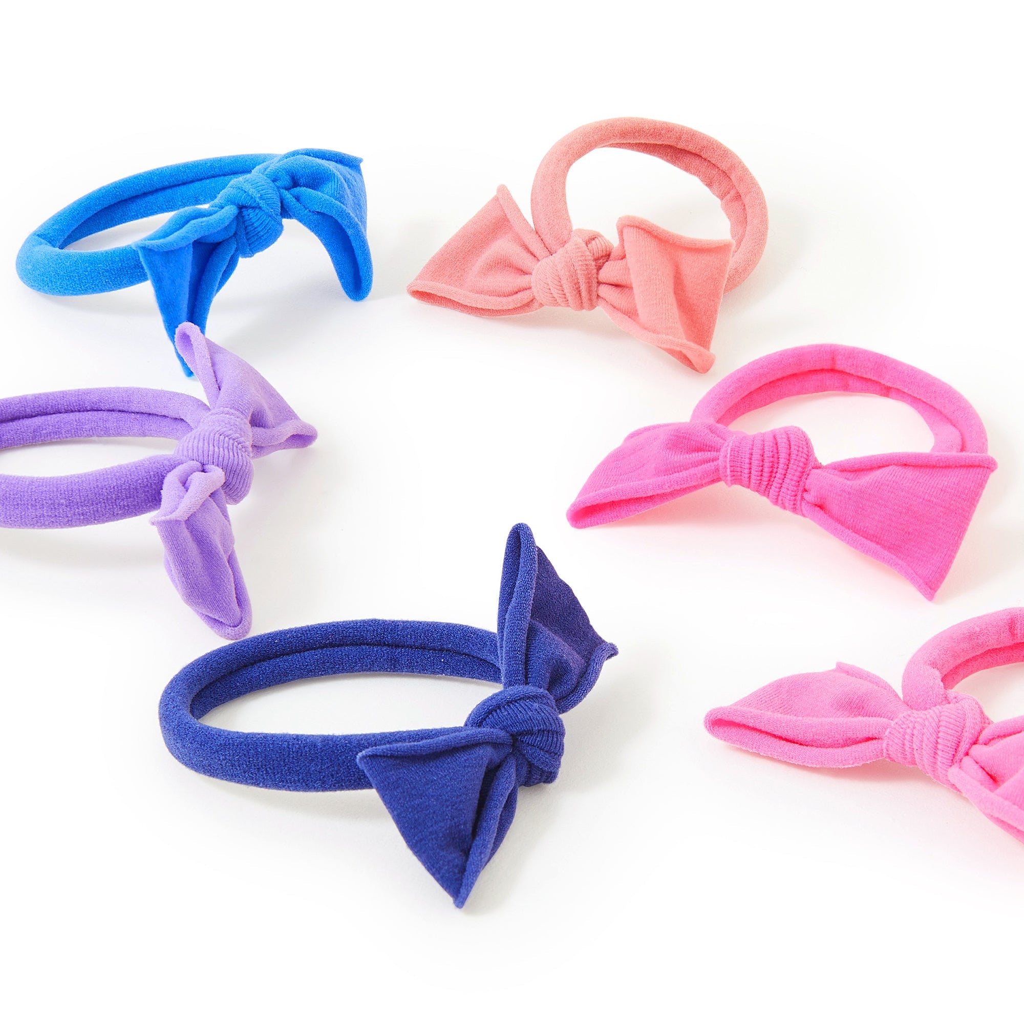 Accessorize London Girl's Mini Tie Hair Pony Pack OF 6