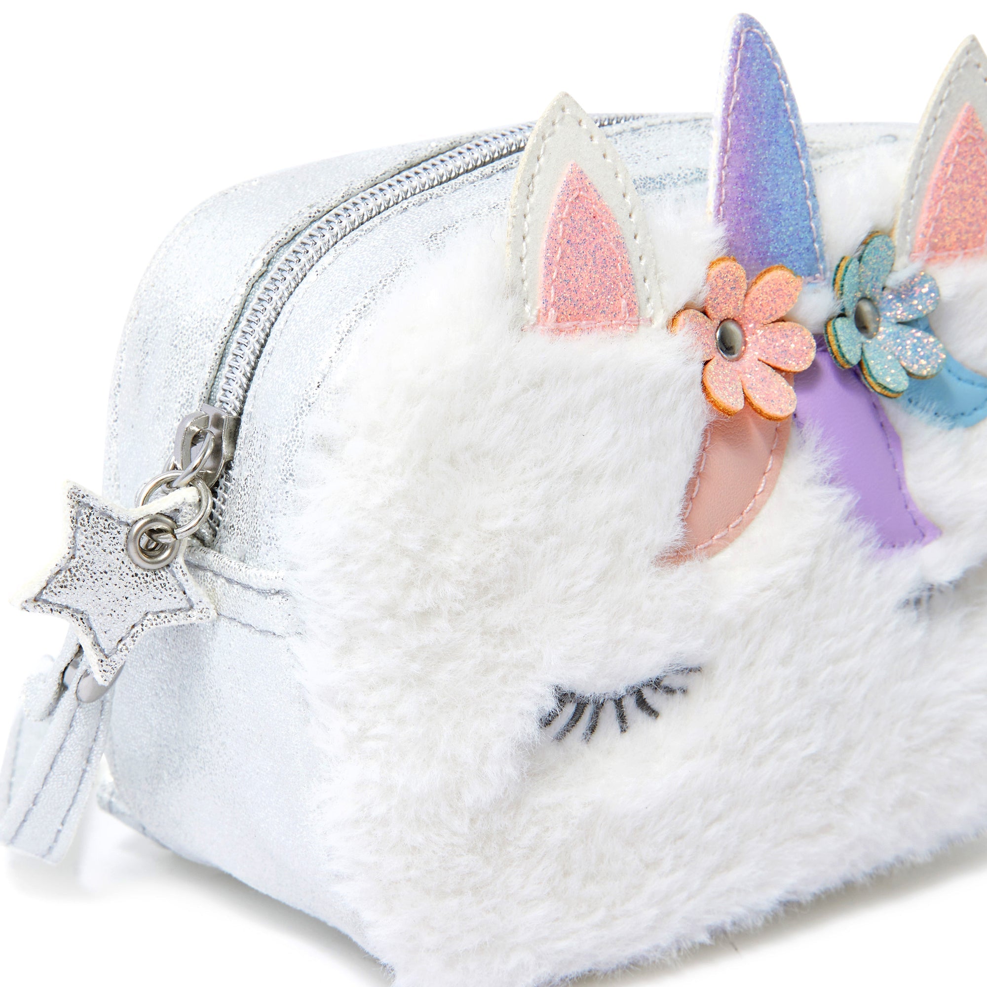 Accessorize London Girl's Unicorn Fluffy Sling Bag