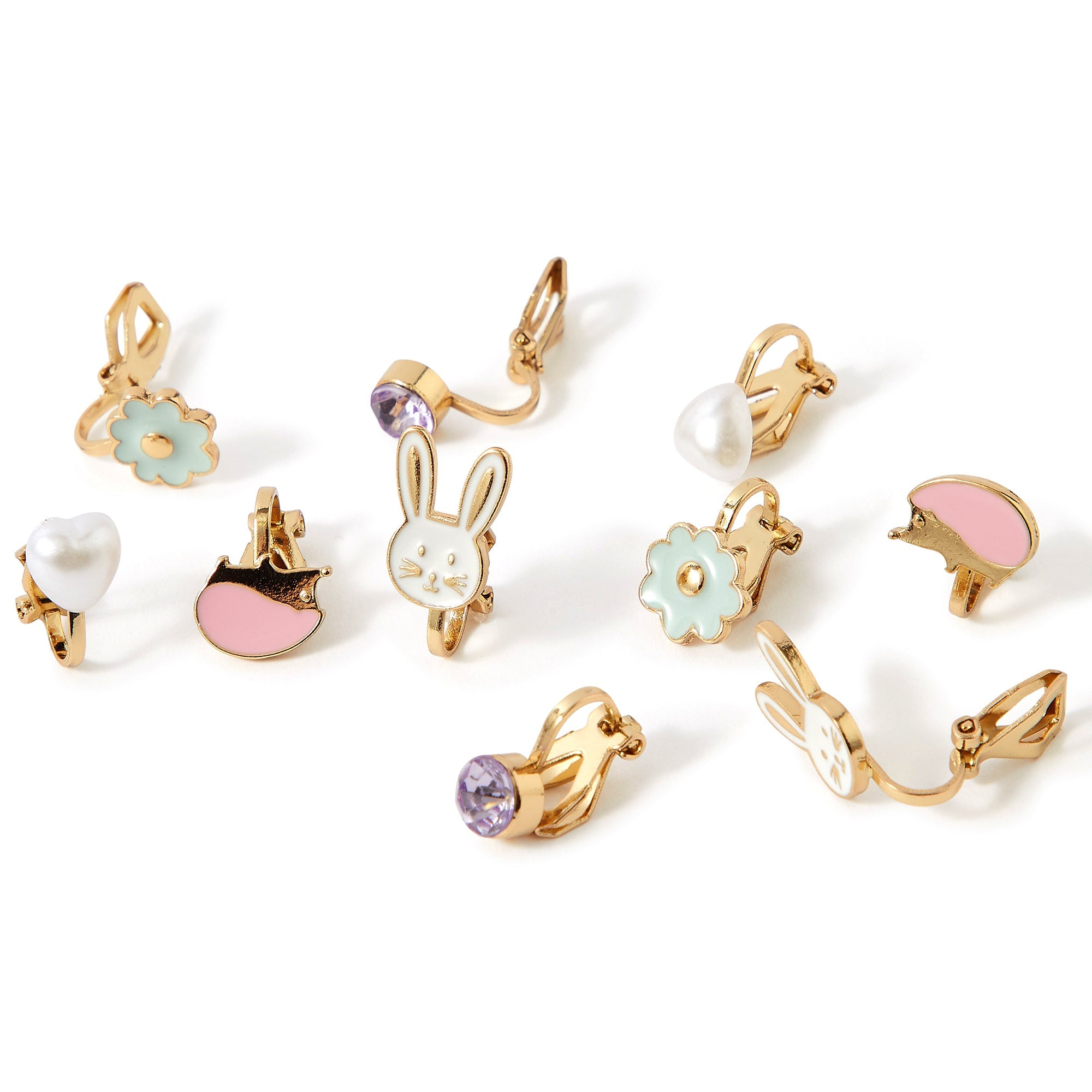 Accessorize London Girl's Woodland Clip On Earring Set of 4