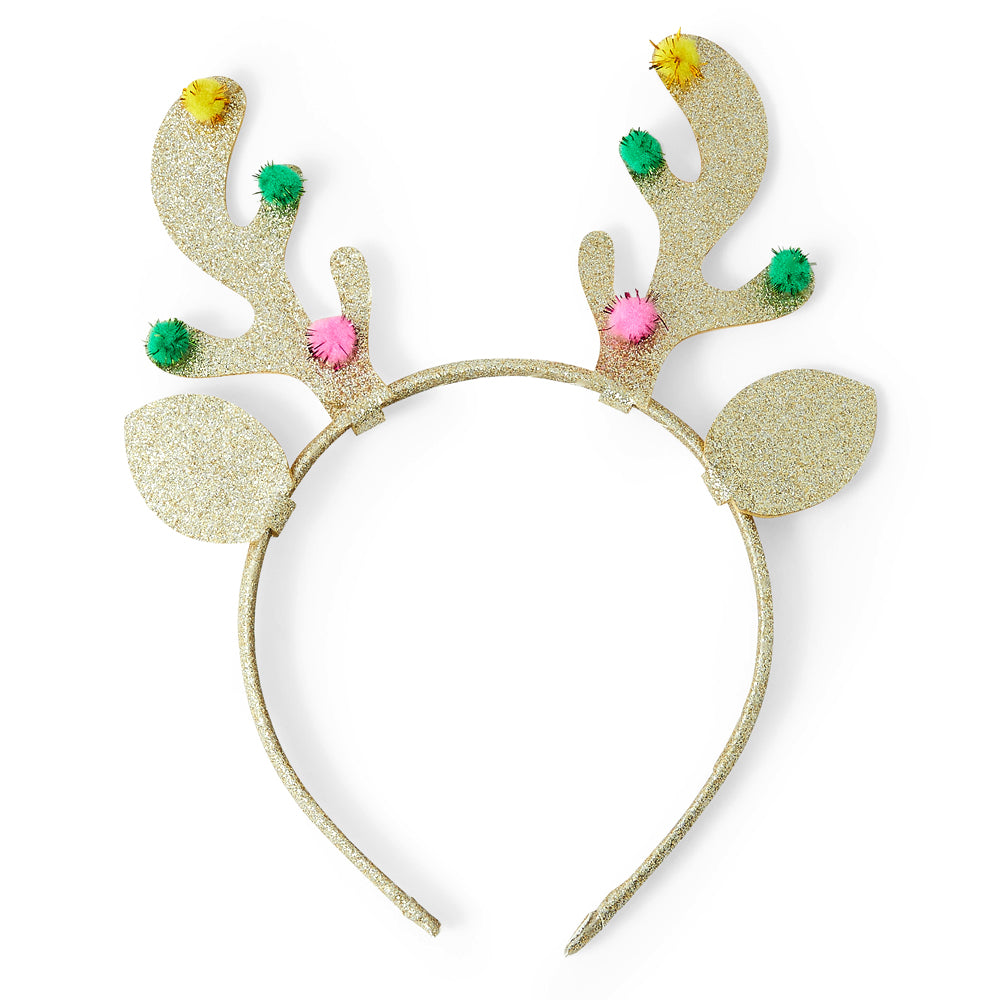 Accessorize London Girl's Gold Reindeer Alice Hair Band