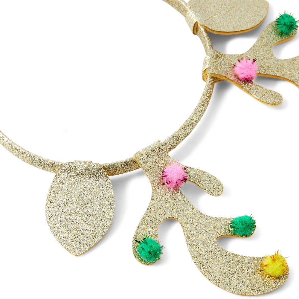 Accessorize London Girl's Gold Reindeer Alice Hair Band